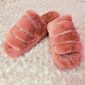 Lemonade Jess Fluffy Slides Slippers